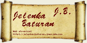 Jelenka Baturan vizit kartica